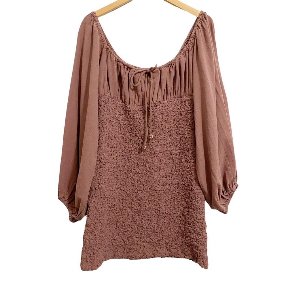 Free People Mauve Textured Dress